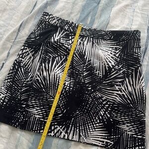 Black and White Palm Print Skirt
